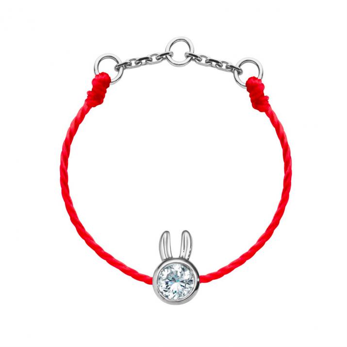 Mini Pure Rabbit Wire Ring White Gold - Redline
