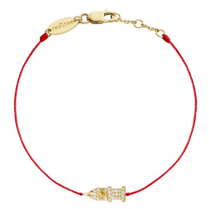 Big Ben yellow gold and diamond thread bracelet - Redline - 0++