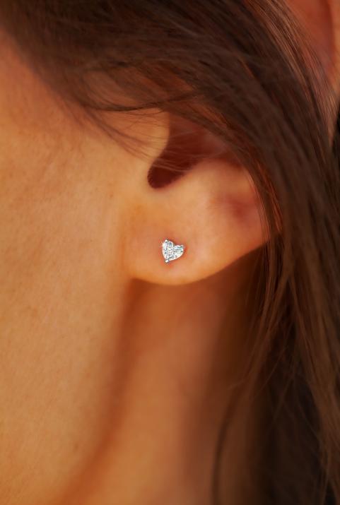 Bien Aimé earrings in White Gold - Redline - 0++