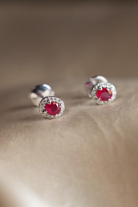 Ruby and diamond white gold earrings - Redline - 0++