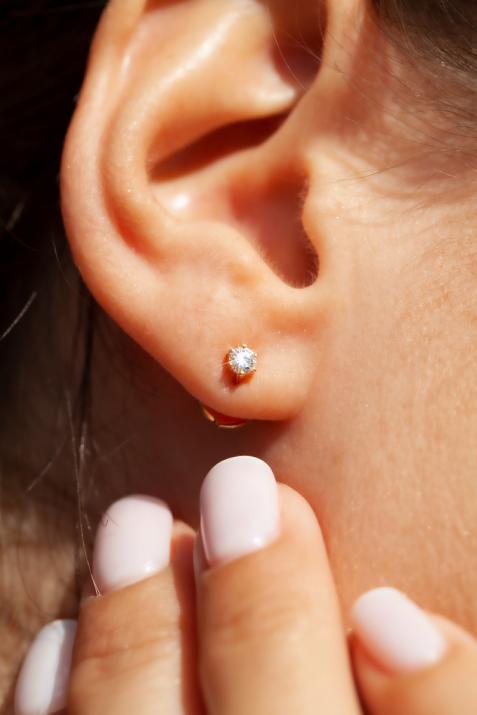 Absolu earring Yellow gold - Redline - 0++