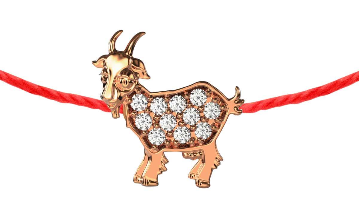 Redline Jewerly - Lucky Goat - String Bracelet For Women with 0.06