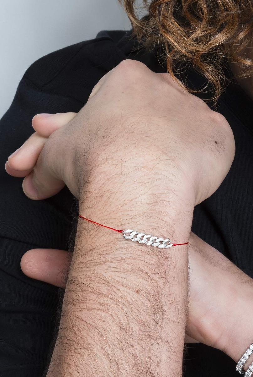 White Gold Diamond Wire Links Bracelet Redline