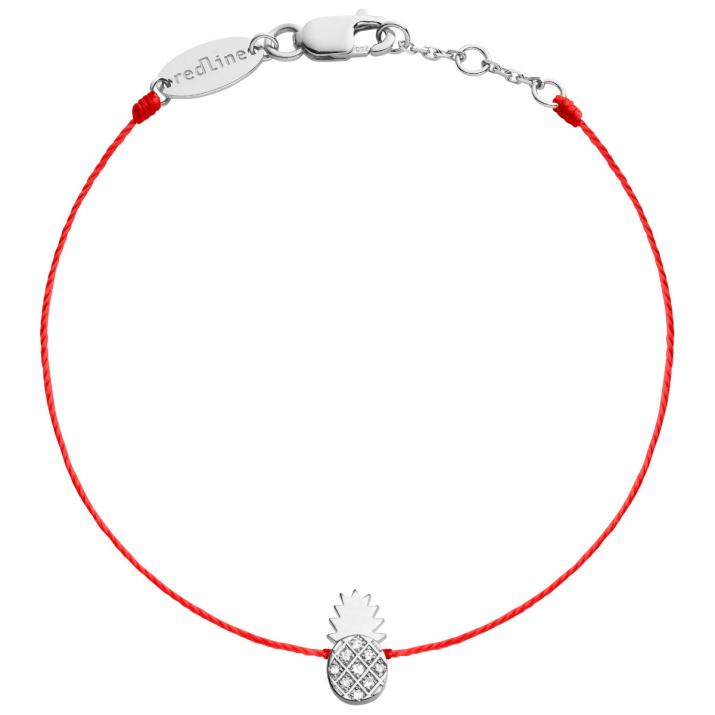 Pineapple thread Bracelet in White Gold - Redline - 0++