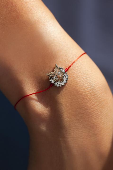 Dragon thread bracelet in white gold and diamond - Redline - 0++