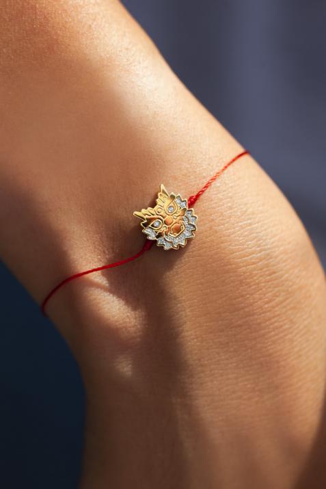 Dragon thread bracelet in yellow gold and diamond - Redline - 0++