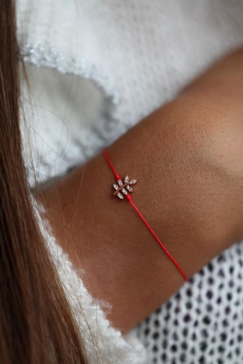 Rose gold diamond Bagatelle thread bracelet - Redline - 0++