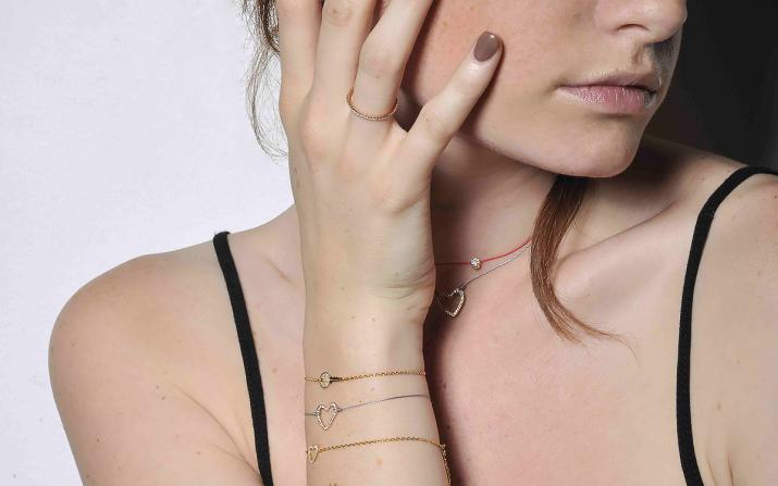 Chain Necklace Love Pavé White Gold RedLine Jewelry - Redline - 0++