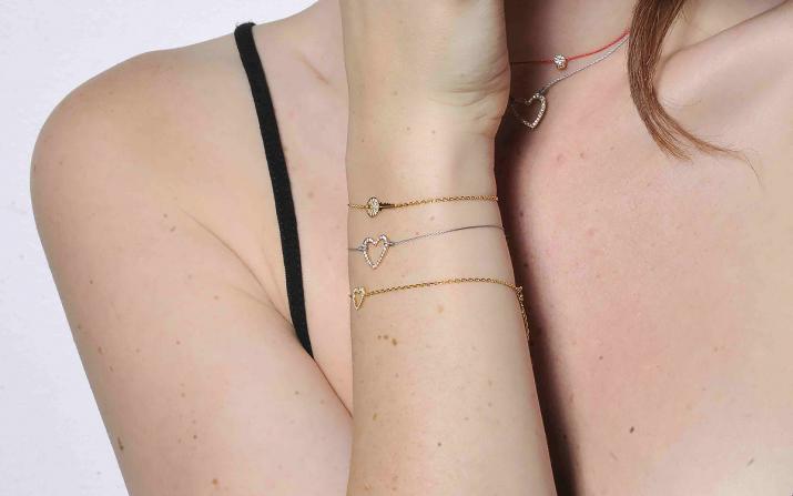 Chain Necklace Love Pavé White Gold RedLine Jewelry - Redline - 0++