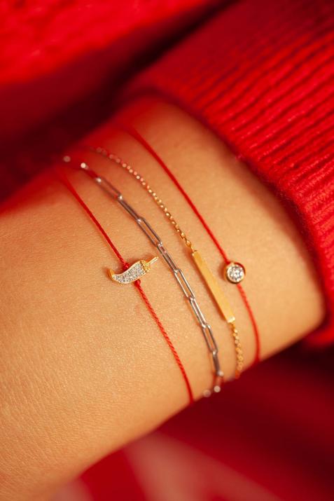 String bracelet Spicy in rose gold and diamonds - Redline - 0++