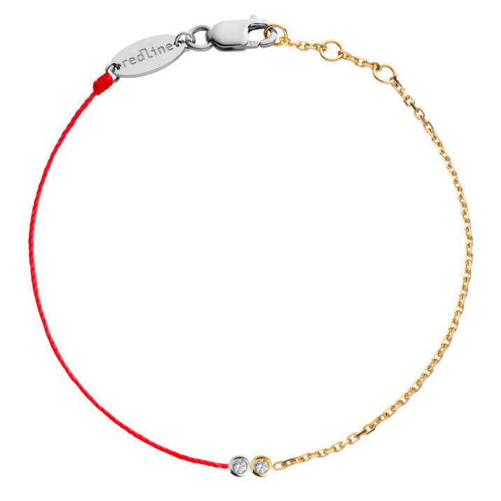Limited Edition & Numbered half-thred half-chain Bracelet - Twenty Gold  Two-Tone - Redline - 0++
