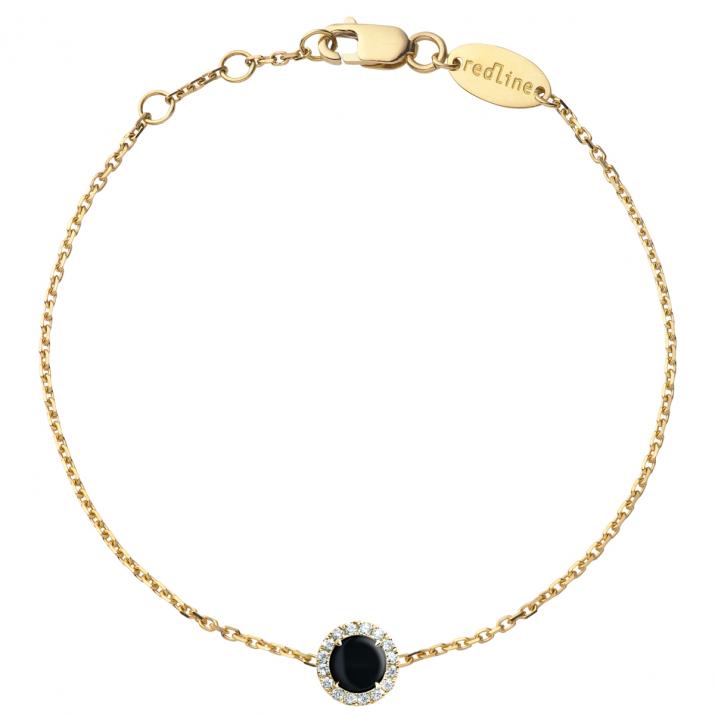Reine Onyx Chain bracelet Yellow Gold - Redline - 0++