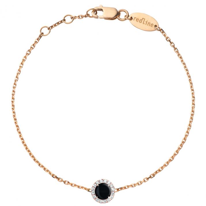 Reine Onyx Chain bracelet Rose Gold - Redline - 0++