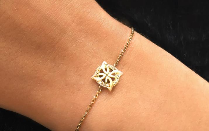 Chain Bracelet Rosace Yellow Gold RedLine Jewelry - Redline - 0++