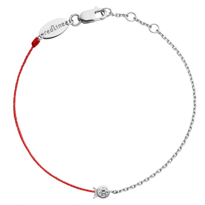 Mini Pure diamond double bracelet set in the shape of a fish in white gold - Redline - 0++