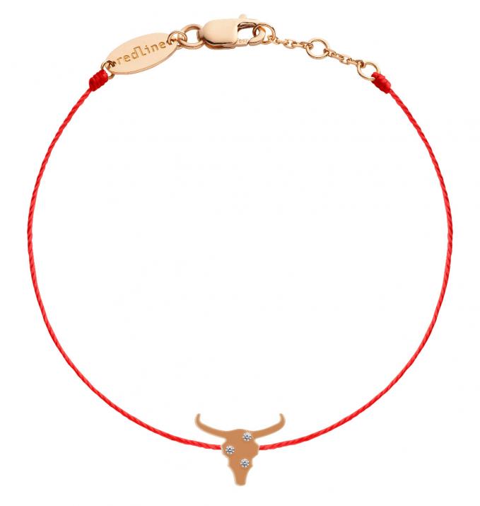 Lucky Ox rose gold thread bracelet - Redline - 0++