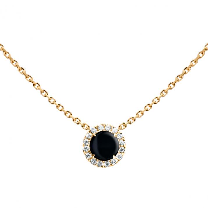 Reine Onyx Chain Necklace Yellow Gold - Redline - 0++
