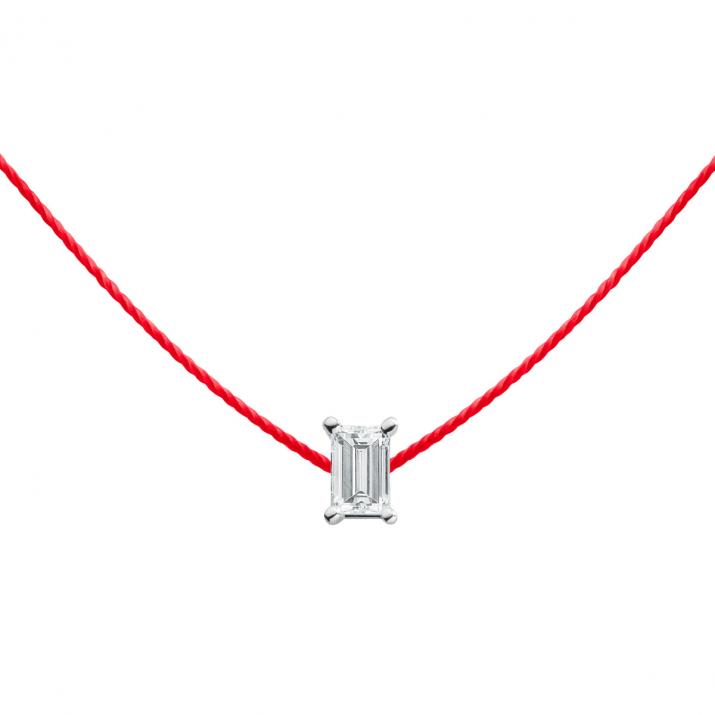 Women necklace Comtesse thread White gold - Redline