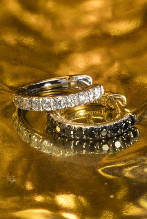 Si Joli Mini Creole Kcolor Earring White Gold - Redline - 0++