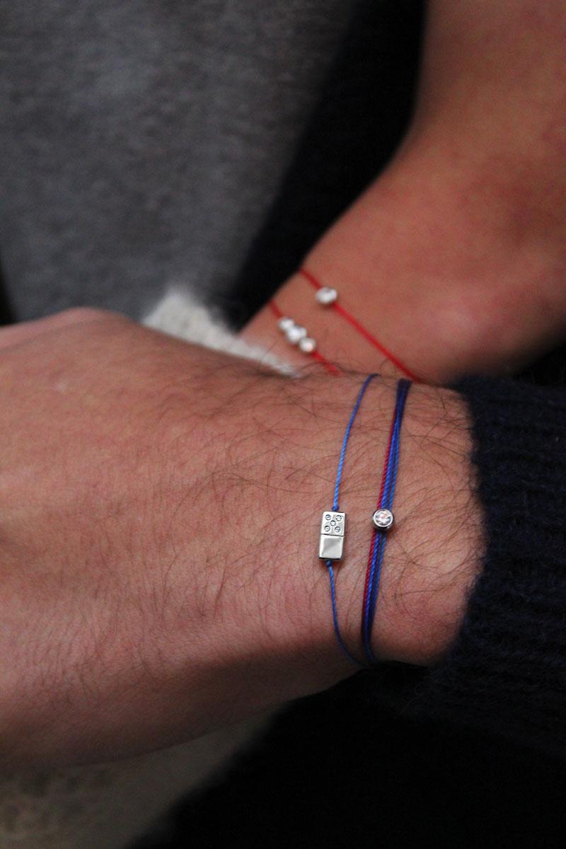 Red string bracelet with 0.02ct diamond