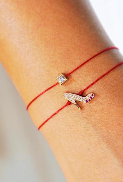 String Bracelet Gossip Dia+Rubis Yellow Gold RedLine Jewelry - Redline - 0++