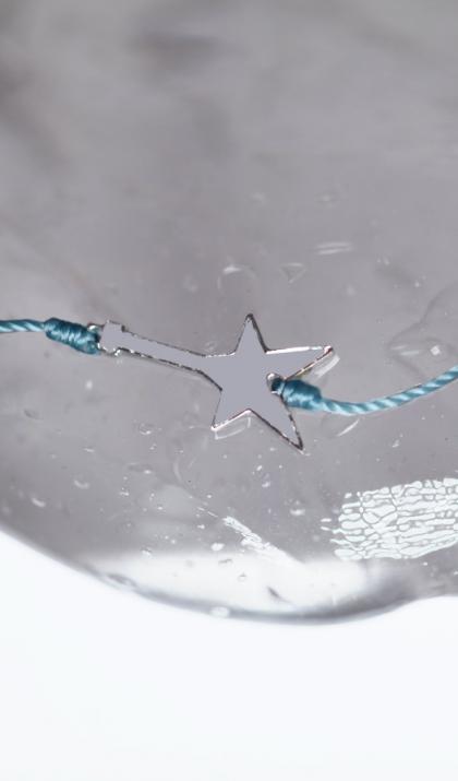 Star Guitar thread bracelet in White Gold RedLine Jewelry - Redline