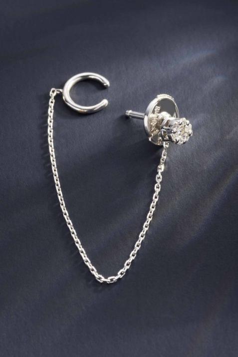 Illusion Impertinente white gold earring - Redline - 0++