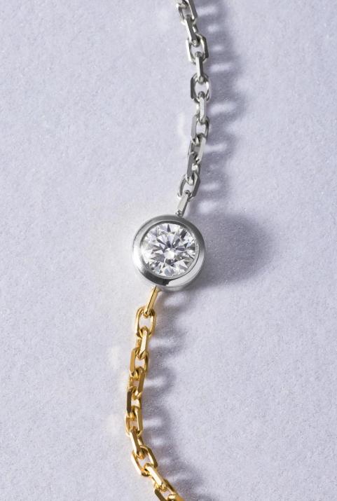 Pure bicolor  Chain bracelet White Gold - Redline - 0++