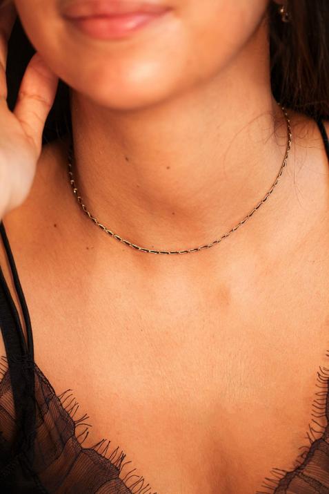 Yellow gold Entrelacet thread necklace - Redline - 0++