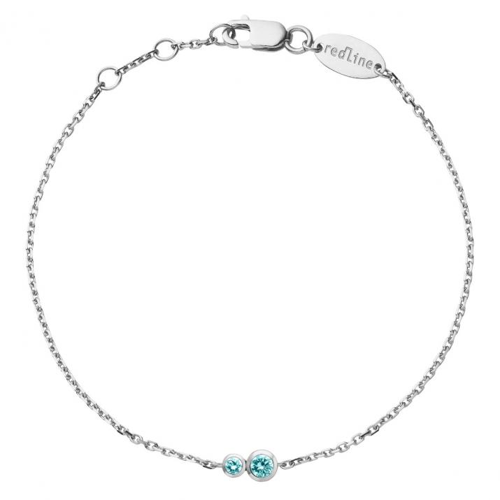 Chain Bracelet Infinite Turquoise White Gold RedLine Jewelry - Redline