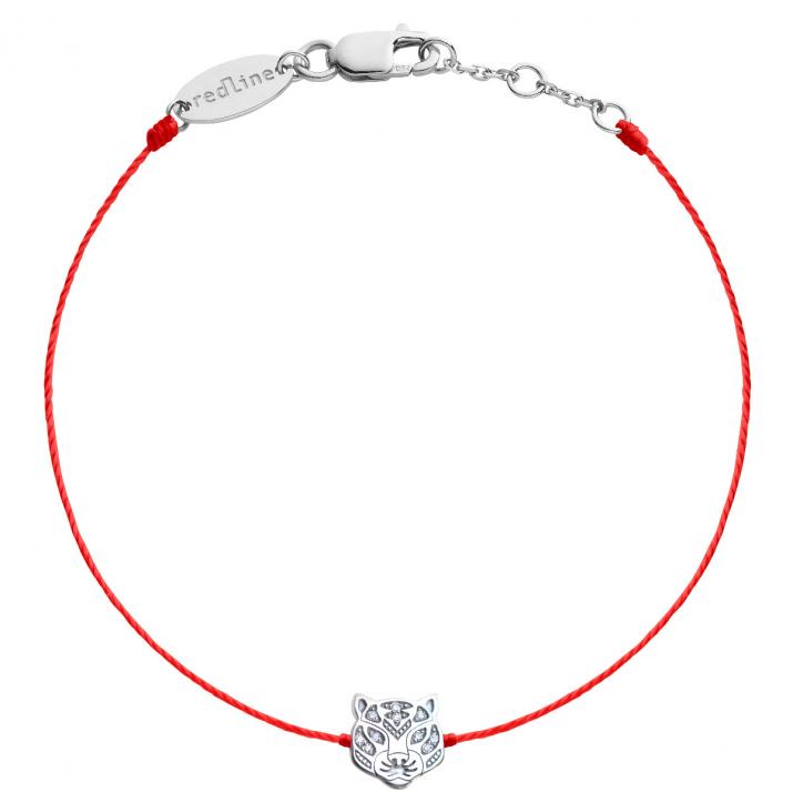 Lucky Tiger thread bracelet in White Gold - Redline - 0++