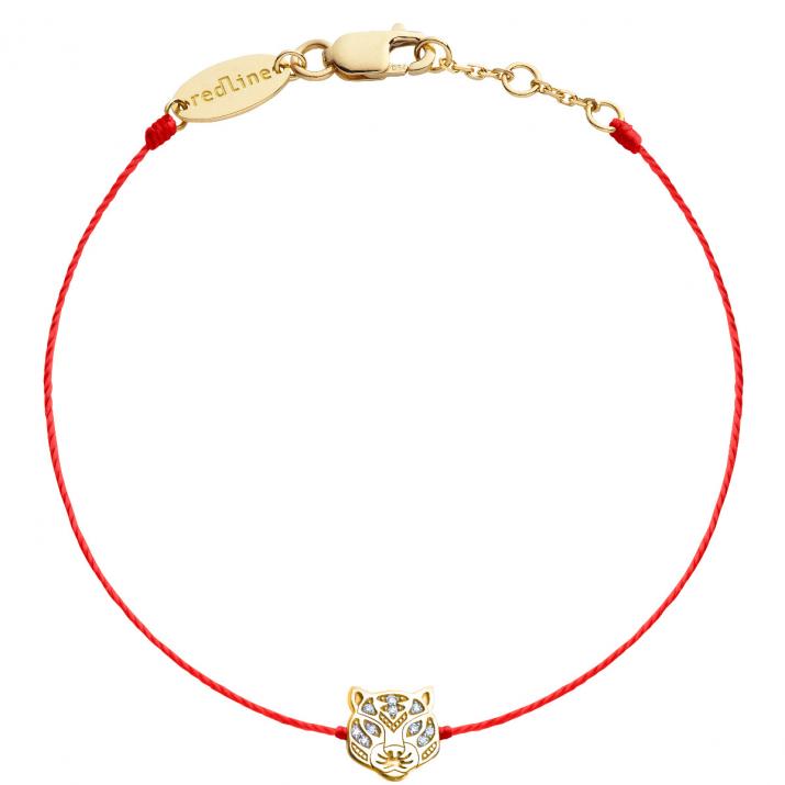 Lucky Tiger thread bracelet in Yellow Gold - Redline - 0++