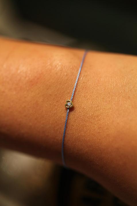 Meghan thread diamond bracelet in yellow gold - Redline - 0++