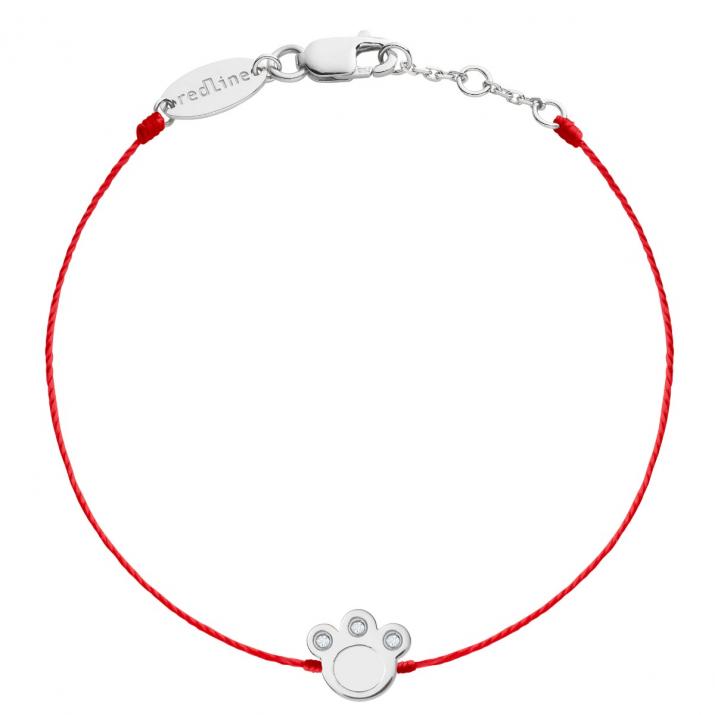 Cat paw bracelet in white gold  - Redline - 0++