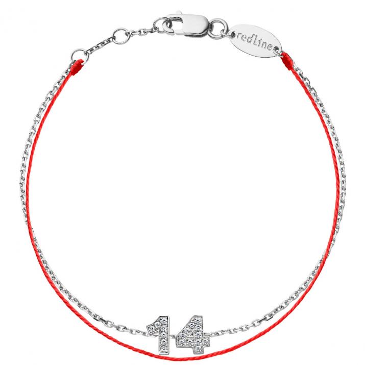 My Number pavé diamonds duo Sting Bracelet White Gold - Redline - 0++