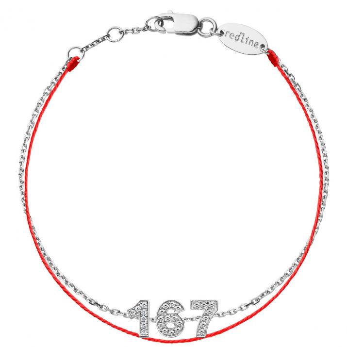 My Number pavé diamonds duo Sting Bracelet White Gold - Redline - 0++