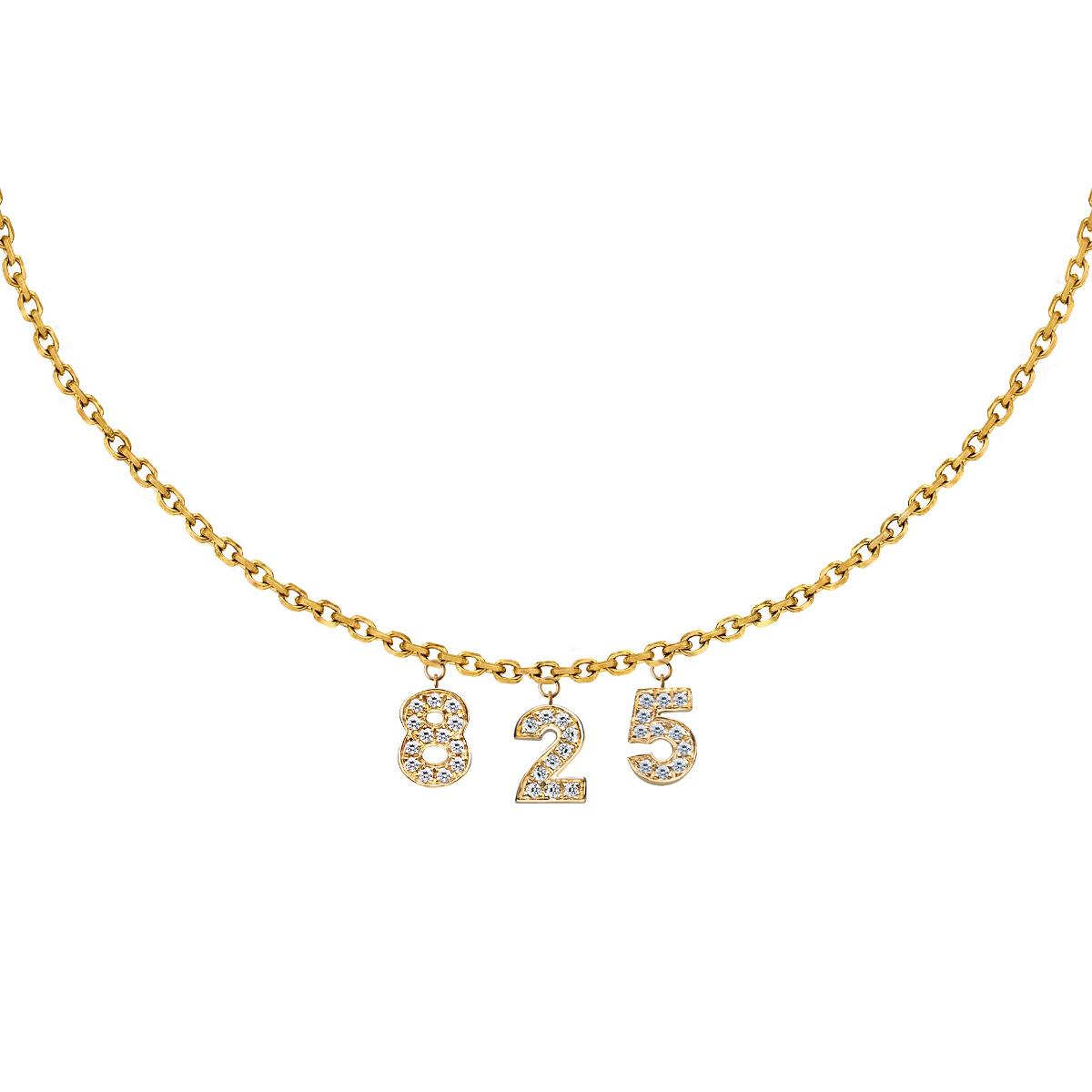 Number 3 top necklace charm