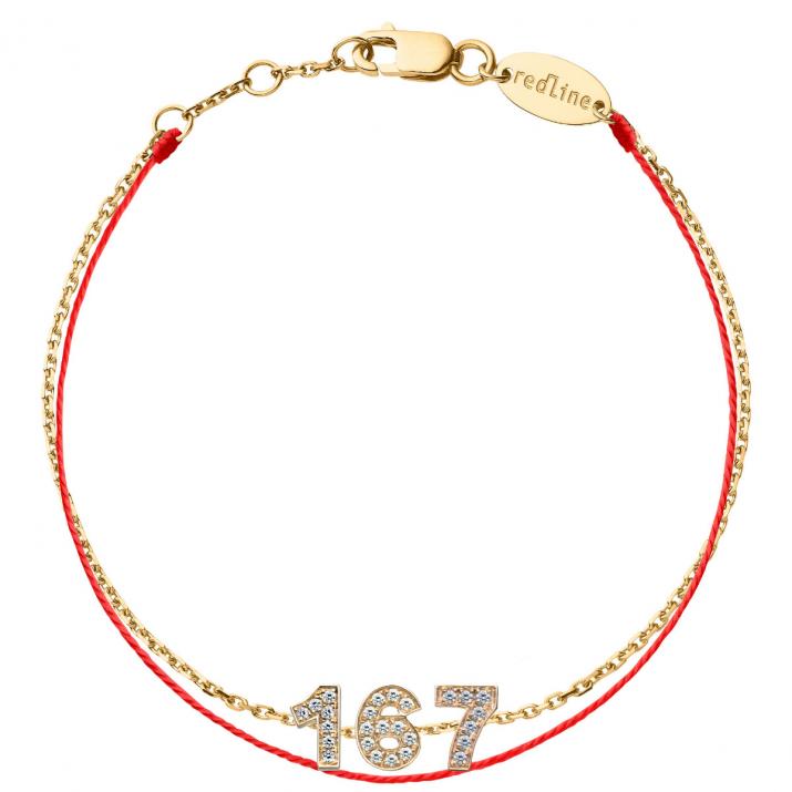 My Number pavé diamonds Sting Bracelet Yellow Gold - Redline - 0++