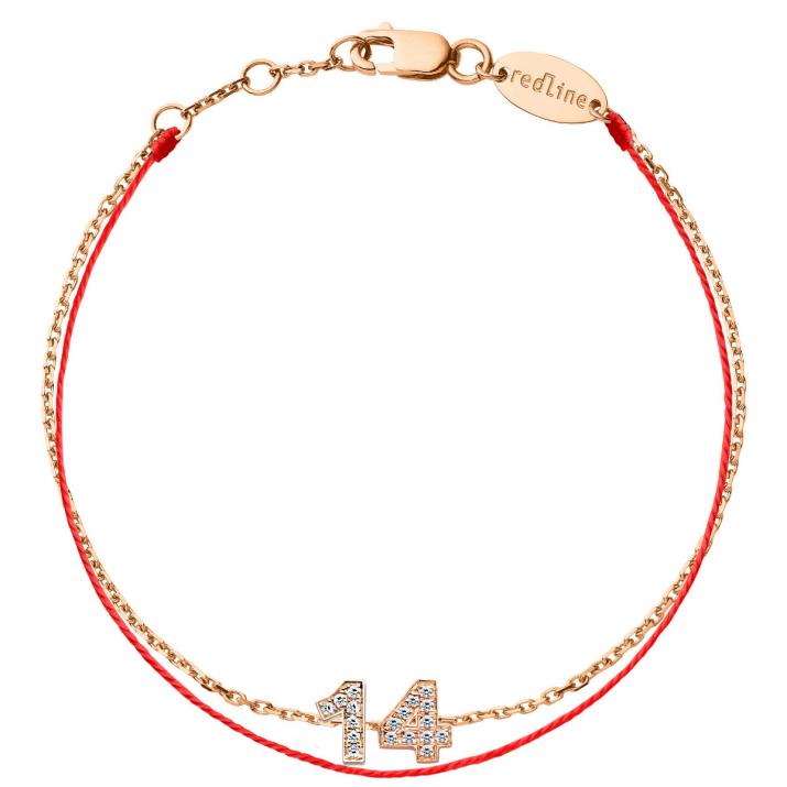 My Number pavé diamonds duo Sting Bracelet White Gold - Redline - 0++