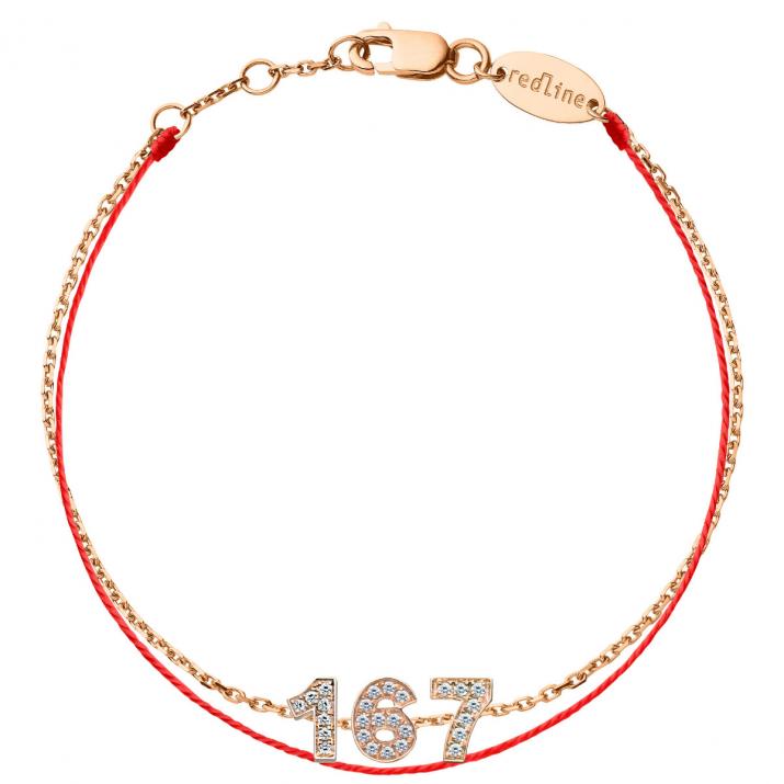 My Number pavé diamonds duo Sting Bracelet White Gold - Redline - 0++