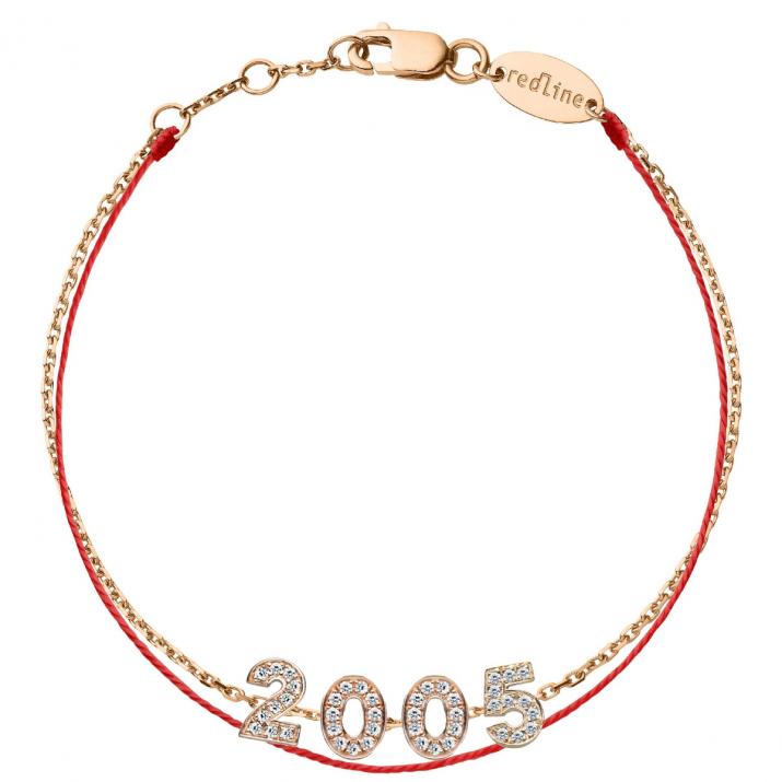 My Number pavé diamonds duo Sting Bracelet White Gold - Redline - 0++