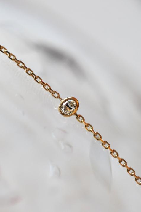 Pure Oval Yellow Gold chain bracelet - Redline
