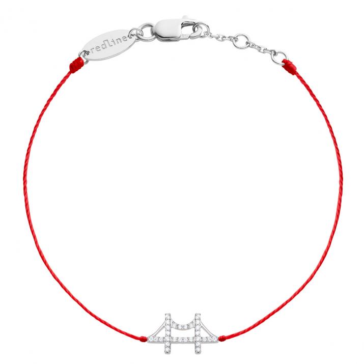 Golden Gate white gold and diamond thread bracelet - Redline