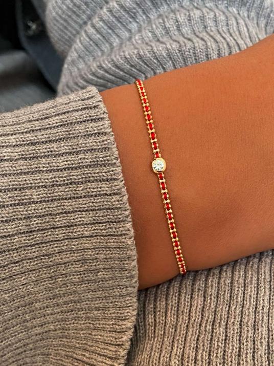 Aurore bracelet with 0.10 Pure Diamond for Women in Yellow gold - Redline - 0++