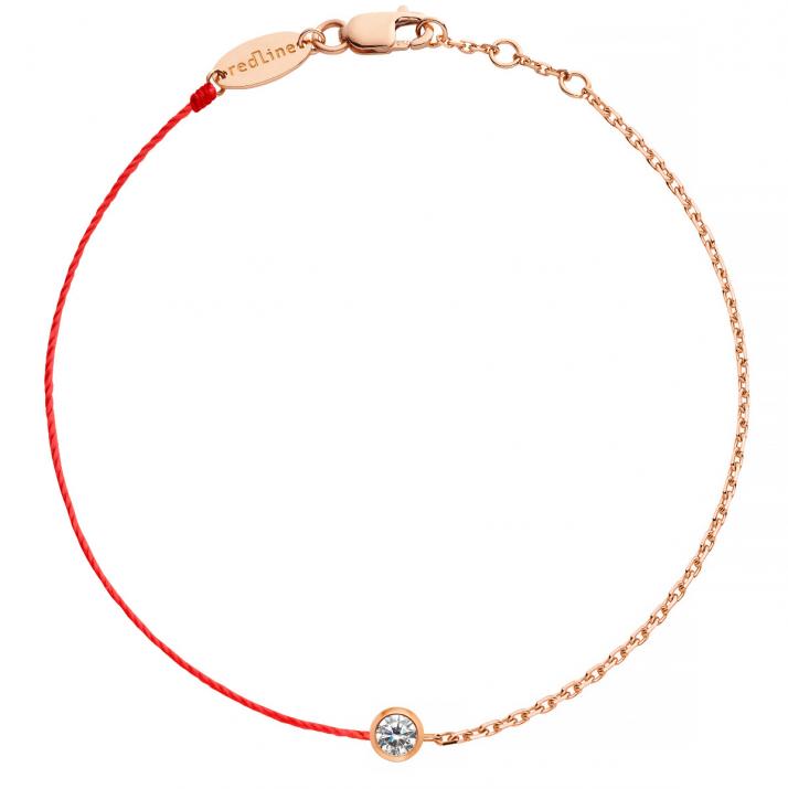 Dream Half-thread Half-chain Bracelet Rose Gold - Redline - 0++