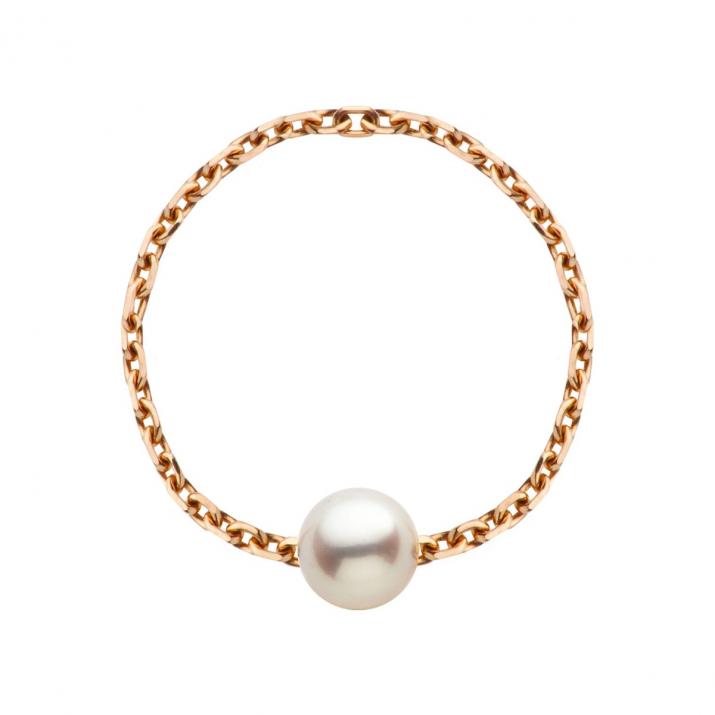 Ring with Pearl in Rose Gold - Redline - 0++