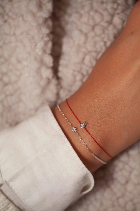 Mini Pure Rabbit thread bracelet white gold  - Redline - 0++