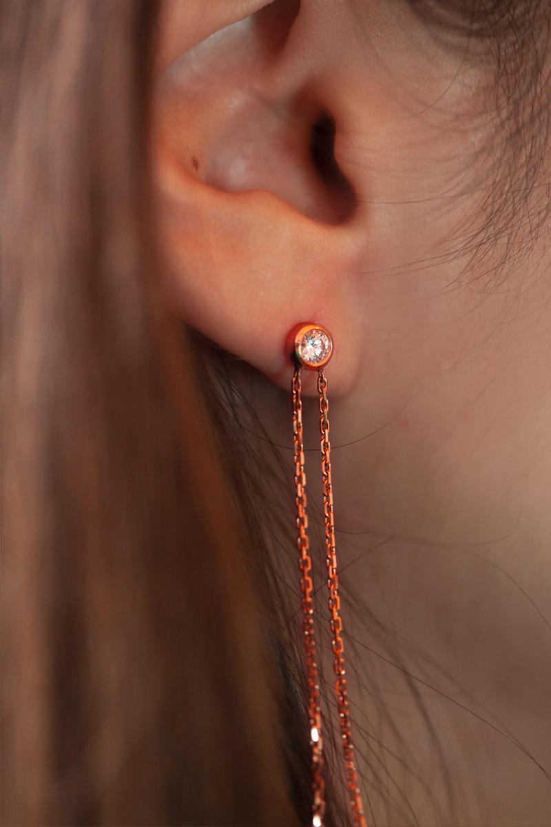 Pure rose gold earrings new arrivals