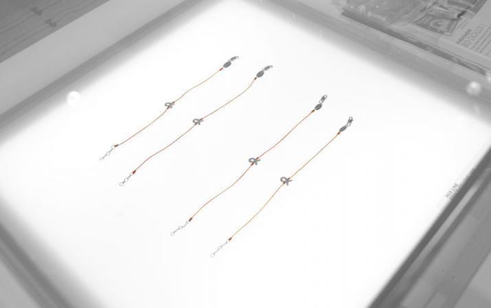 Pink Lovelink Bracelet Thread White Gold - Redline - 0++