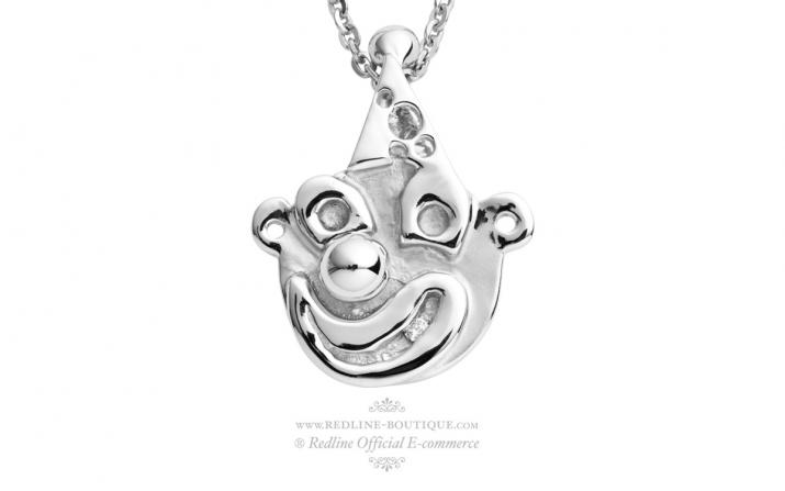 Chain Necklace For Women with 0.05ct Round Diamond in White Gold Pavé Setting - Redline